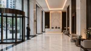 CMD-Chicago-Revolving-Door-Lobby-Branding-4K