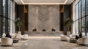 CMD-Contemporary-Gray-Red-Vein-Stone-Lobby-4K