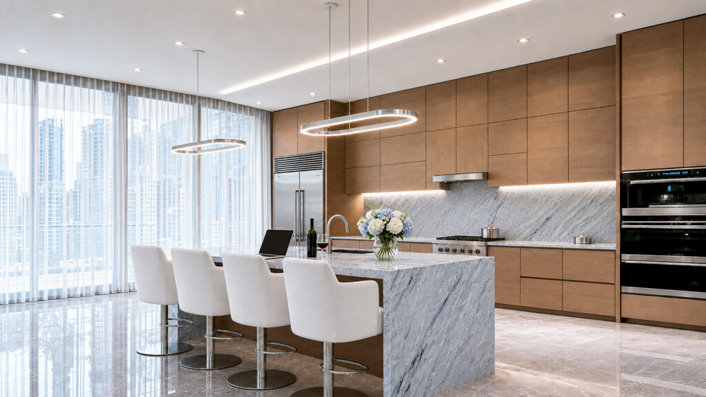 Cristallo quartzite kitcehn b