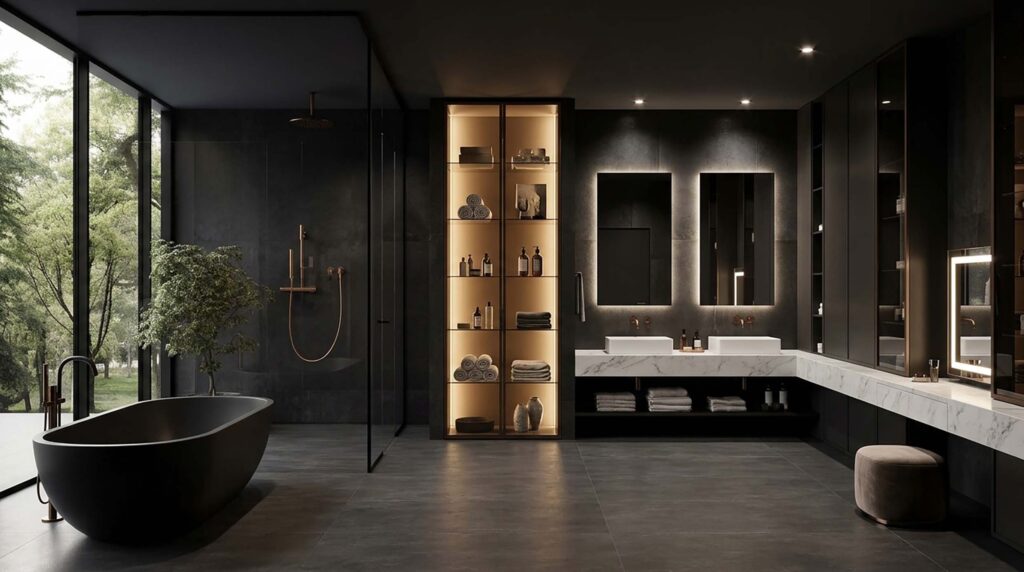 Master bathroom dark lq