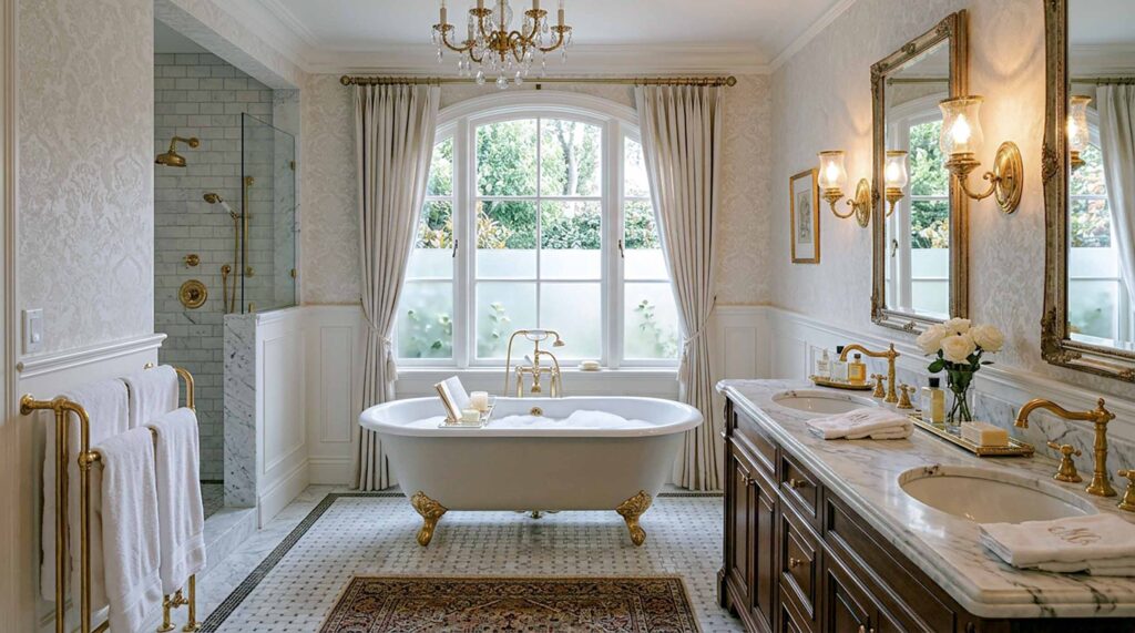 Master bathroom with